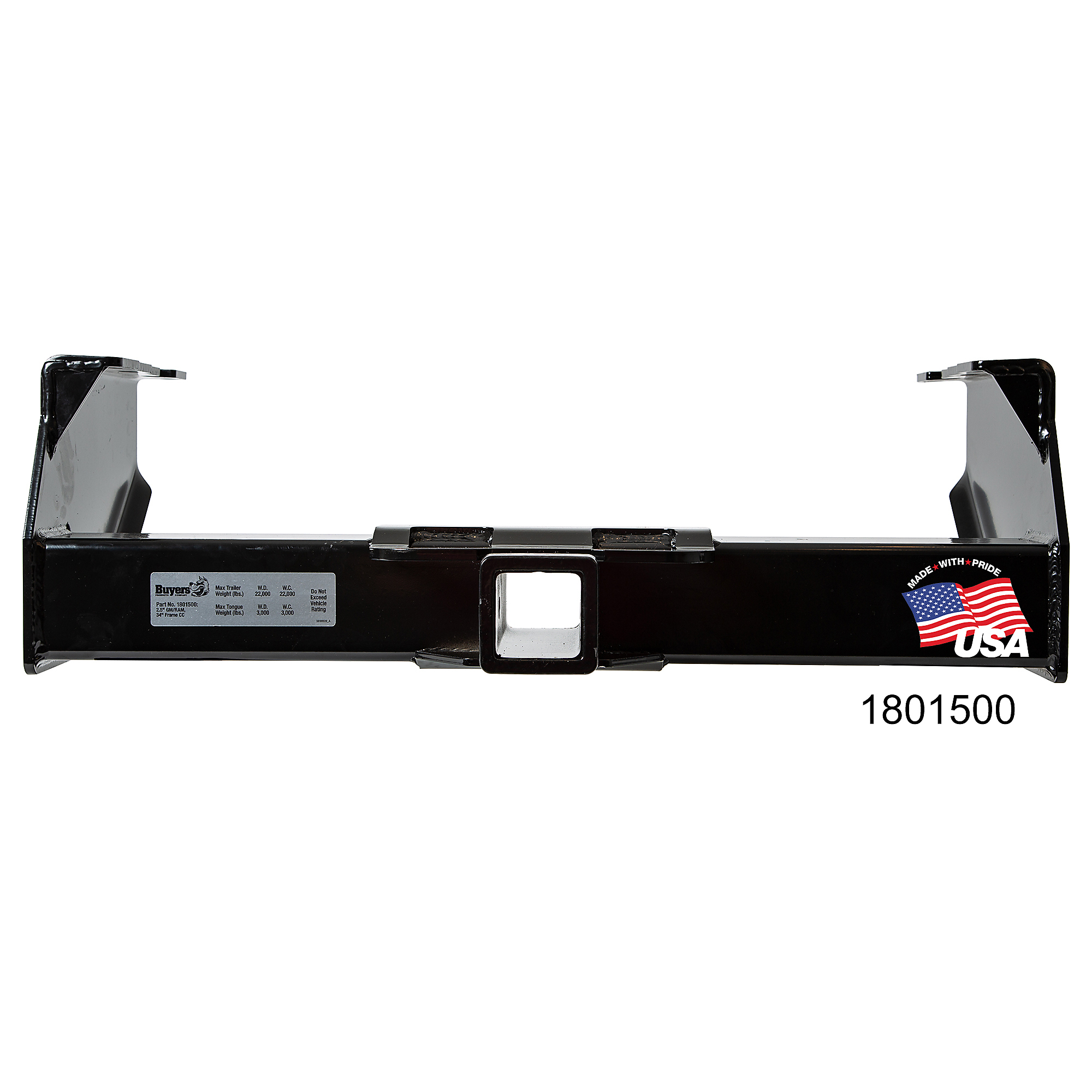 Buyers Products, Class 5 Hitch Receivers with 2-1/2in. Receiver Tubes, Capacity 22000 lb, Model# 1801500